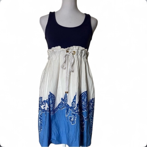 Lilly Pulitzer Blue & White Seashell Preppy Summer Dress size XS - Picture 2 of 7